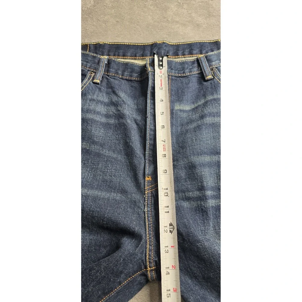 Levis 569 Denim Shorts Mens 40 Dark Blue Whiskers 12